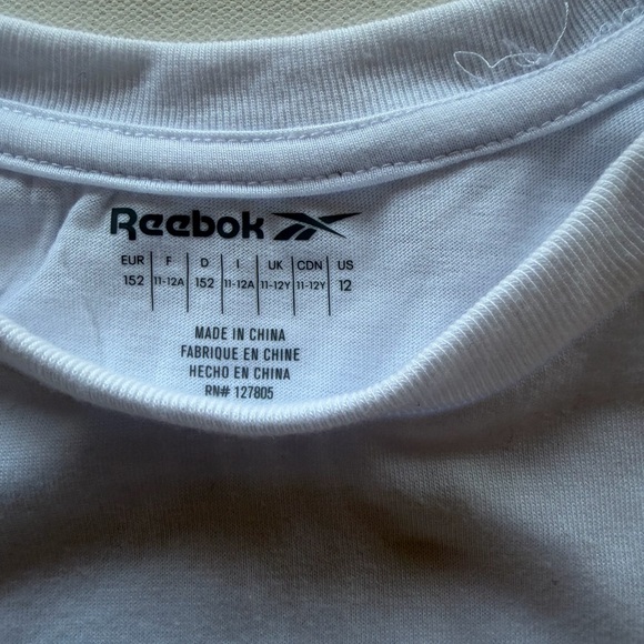 NWOT Reebok Boy's White T-Shirt Size 12 (L) - Picture 4 of 4
